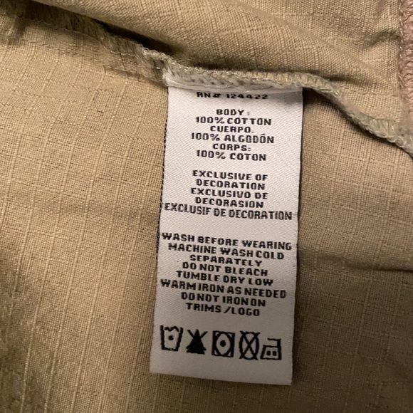 DKNY Cotton Camo Jacket with Zippers Size Medium - Picture 8 of 8